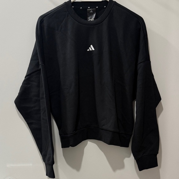 Adidas Women's Black Crewneck Sweatshirt with Logo - Picture 2 of 6